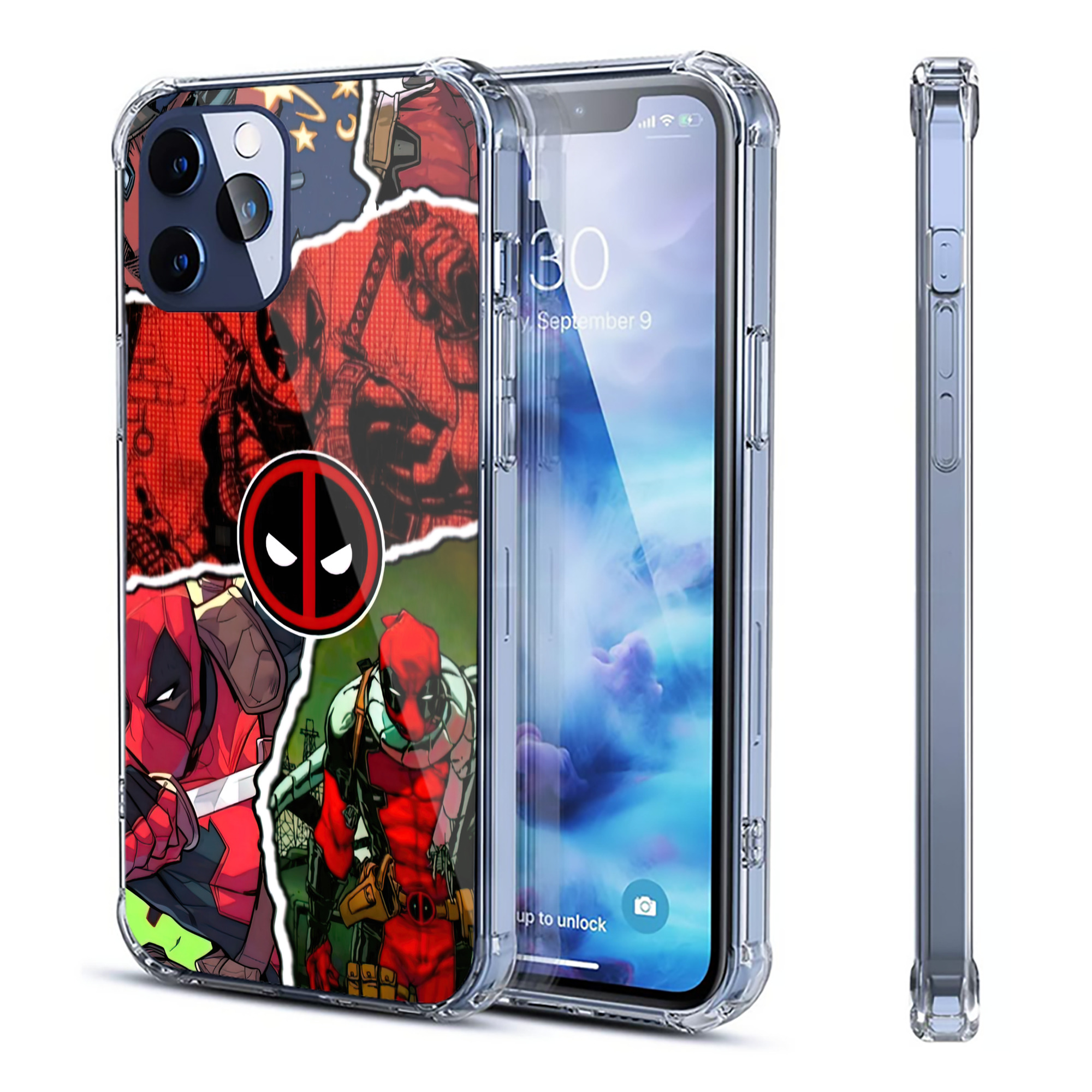 （画像用） Deadpool デッドプール 【iPhone 12シリーズ対応】透明スマホケース（クリアソフトケース）